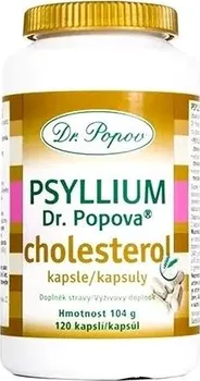 Přírodní produkt Dr. Popov Psyllium Cholesterol 600 mg 120 cps.