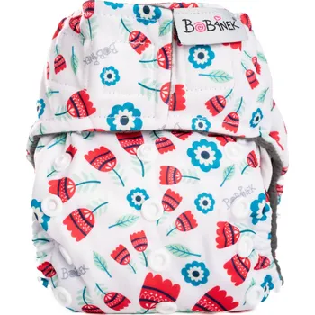 Plenkové kalhoty Bobánek Novorozenecká AIO plenka suchý zip - Tulipány