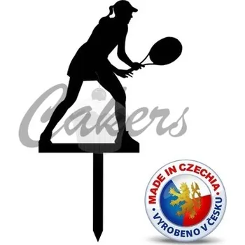 Jedlá dekorace na dort Zápich do dortu - Tenistka