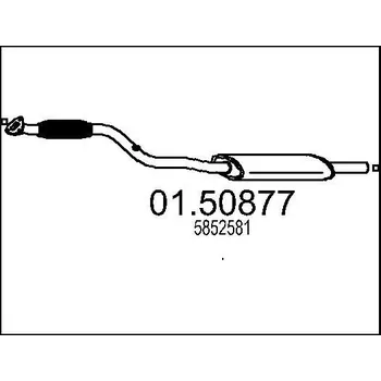 Auto-moto Střední tlumič výfuku MTS 01.50877