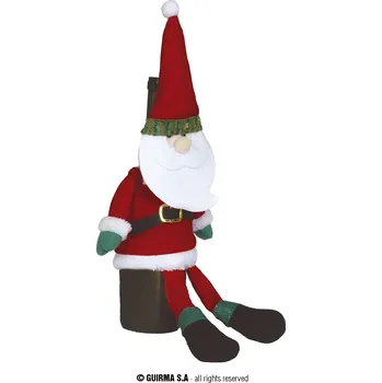 Vánoční dekorace Guirma Dekorace na láhev Santa Klaus 45 cm