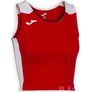 Běžecké oblečení Dámský top JOMA RECORD II, barva červená - bílá, velikost M