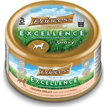 Krmivo pro kočku PRINCESS EXCELLENCE KUŘECÍ PRSA/KRŮTA 70G