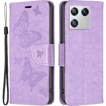 Pouzdro na mobilní telefon Butterfly knížkové pouzdro na Xiaomi 13 - fialové