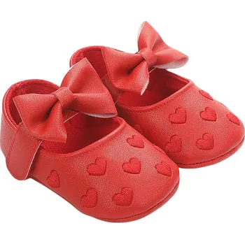 Dívčí baleríny Baleríny pro miminko s mašličkou Barva: Červená, Velikost: 0-6M
