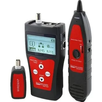 Síťový kabel LAN Cable Tester TLCD76 s LCD, koax, Cat3/Cat5E/Cat6, UTP/STP, USB, sonda