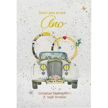 Přání k svatbě CTS52, s reliéfem