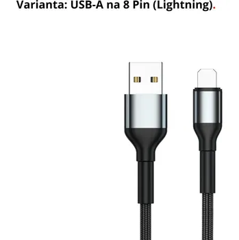 Datový kabel Nabíjecí a Datový Kabel pro Přenos Dat 3A Fast Charging Nylon Výběr Variant USB-A na 8 Pin (Lightning)
