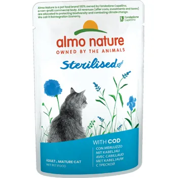 Krmivo pro kočku Almo Nature Holistic Sterilised - Treska 70 g (odběr 30 ks)
