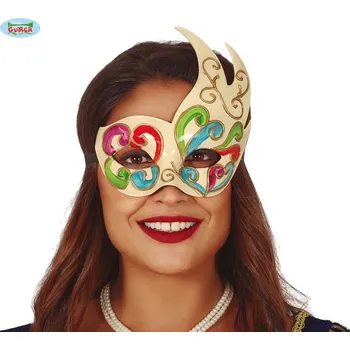 Karnevalová maska Guirca Fiestas Španělsko Barevná benátská maska