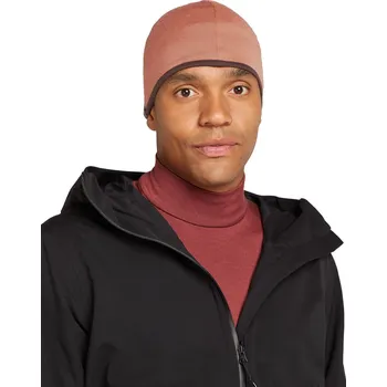 Čepice Unisex merino čepice ICEBREAKER U Pocket Hat, Cedar Wood/Bittersweet velikost: OS (UNI)