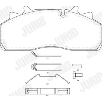 Brzdová destička JURID Sada brzdových destiček JRD 2915905390