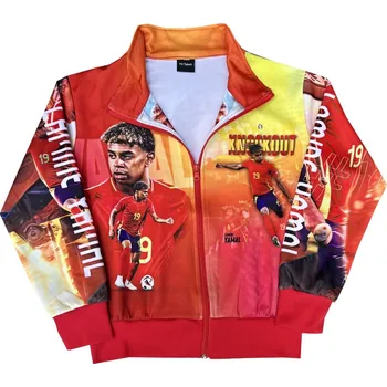 Chlapecká mikina Numberoplus Dětská fotbalová mikina s potiskem Španělsko - Lamine Yamal 19 Knockout Velikost: 9-let.(vel.128)