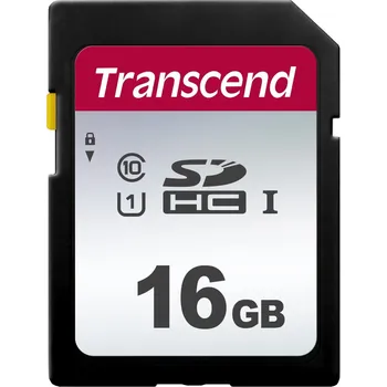 Počítač TRANSCEND SDHC karta 16GB 300S, UHS-I U1 (R:95/W:45 MB/s)