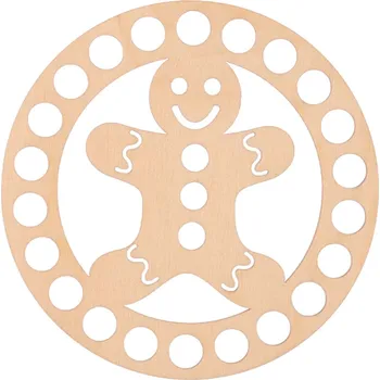 Vánoční dekorace Dřevěné víko na košík - panáček Zvolte variantu: 15 cm