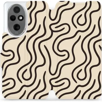 Pouzdro na mobilní telefon Flipové pouzdro Mobiwear - Honor 200 - VA60S Linky (Knížkové flip pouzdro, obal, kryt na mobil Honor 200 - VA60S Linky, materiál Umělá kůže + TPU - ochrana 360°, stojánek, silikonová vanička, magnetické zavírání)