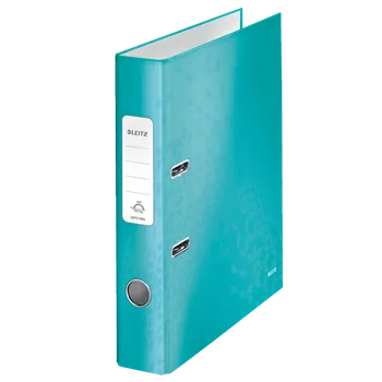Pákový pořadač Leitz 180° WOW, A4, PP, 50mm, ledově modrý