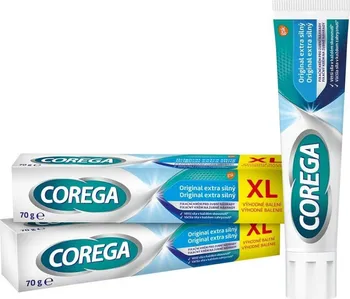 Lepidlo na zubní náhradu Corega Original extra silný fixační krém mátová příchuť XL 2x 70 g