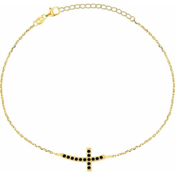 Náramek Brilio Silver Nadčasový pozlacený náramek s křížkem BRC25YBC + 2 měsíce na vrácení zboží