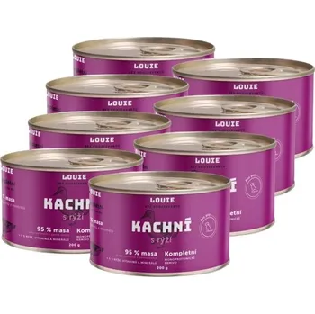 Krmivo pro psa Psí konzervy LOUIE KACHNÍ S RÝŽÍ 8x 200 G UNI Fialová