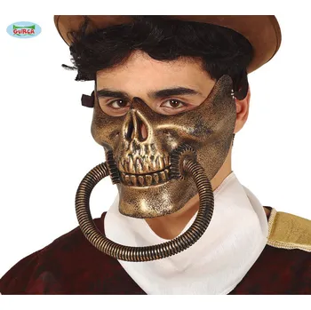 Karnevalová maska Guirca Fiestas Španělsko Maska - s hadicí STEAMPUNK