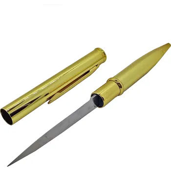 Vybavení pro přežití X Propiska s nožem "SPY NEEDLE GOLD" model 2. zlatá