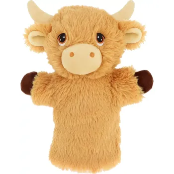 plyšák Keel Toys Keeleco plyšový maňásek na ruku eko 27 cm Kráva vysokohorská