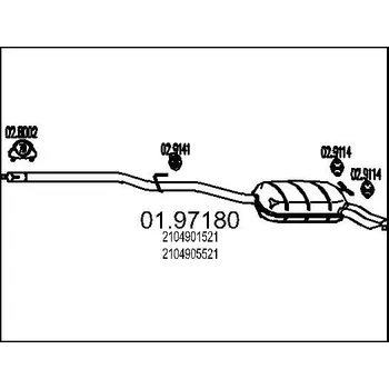 Auto-moto Zadní tlumič výfuku MTS 01.97180