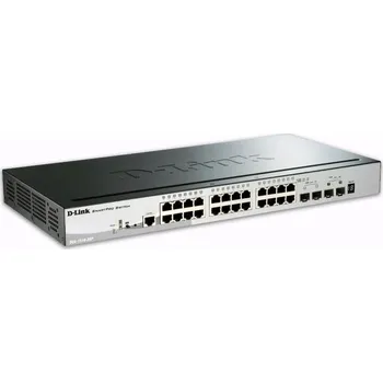 Switch D-Link DGS-1510-28P 28-Port Gigabit Stackable SmartPro PoE Switch, 24x gigabit RJ45, 2x 10G SFP+ port, 2x SFP port