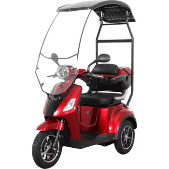 Elektrický invalidní skútr Tříkolový volnočasový elektrický vozík Selvo 31000LI se stříškou (Tříkolový elektrický skútr SELVO s nejlepší možnou baterií - lithiová (LiFePO4) 60V 20AH (1200Wh) - 3000 až 5000 cyklů (vyjímatelná pro nabíjení).)