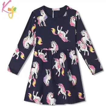 Dívčí šaty Dívčí šaty dl.r. Kugo HC9358, tmavě modré