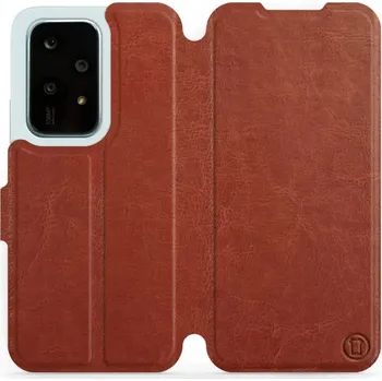 Pouzdro na mobilní telefon Flipové pouzdro Mobiwear - Honor 200 Lite - Hnědé a šedé (Knížkové flip pouzdro, obal, kryt na mobil Honor 200 Lite - Hnědé a šedé, materiál Umělá kůže + TPU - ochrana 360°, stojánek, silikonová vanička, magnetické zavírání)