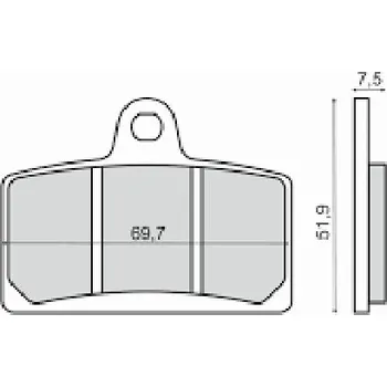 Brzda pro motocykl RMS Brzdové destičky 3160 RMS 225103160