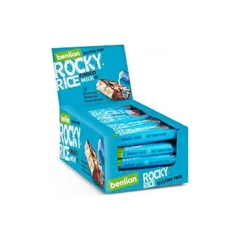 Cukrovinka ROCKY RICE - extrudovaná rýžová tyčinka v polevě 18 g - MLÉČNÁ - balení 20 ks - VÝPRODEJ !!! DMT: 5/2025 - 1 ks = 7.50 Kč (rýžový snack s čokoládovou polevou / benlian foods / DMT 5/2025)