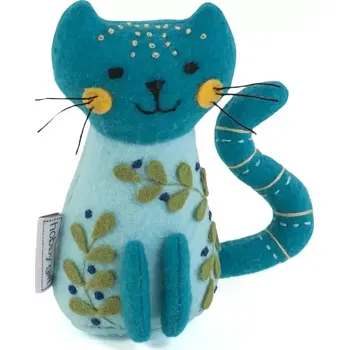 Jehelníček - Kočka (Ručně vyrobený jehelníček - kočička)