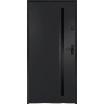 Vchodové dveře Kovové vchodové dveře S68 Arteo 90L antracit otevírání dovnitř