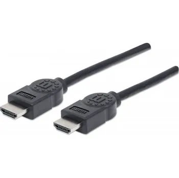 Kabel do PC MANHATTAN kabel High Speed HDMI 4K, 3D, Male to Male, stíněný, černý, 1,8m