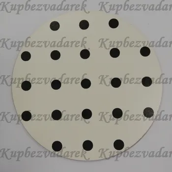 Podtácek sololak - kruh 15 cm - Černý puntík