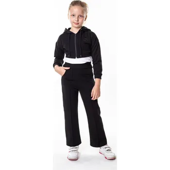 Dívčí legíny Stón Tepláková dívčí souprava 22455 barva: černá, Rozměr: 157 (14 let)