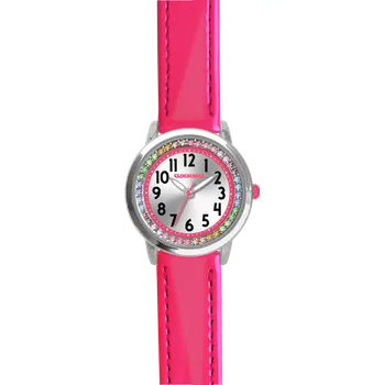 Hodinky CLOCKODILE Náramkové tmavě růžové dívčí dětské hodinky s kamínky CWG5233 ( )