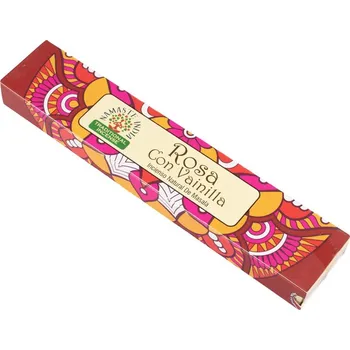 Vonná tyčinka Vonné tyčinky Namaste India Rose with Vanilla, Sittar.cz Krabička 15 g