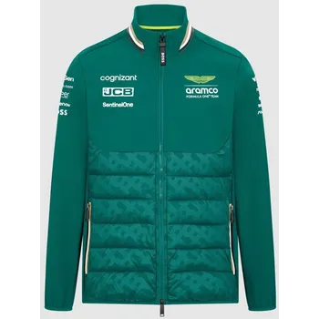 Pánská větrovka Týmová bunda hybrid Aston Martin F1 Team 2024 zelená M