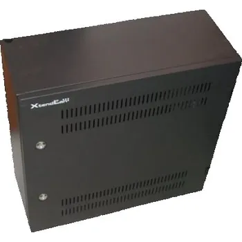 Elektroinstalační materiál XtendLan 19" nástěnný vertikální rozvaděč 2U+4U 540x200, perforované dveře, 2x zámek, černý