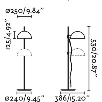 Lampička FARO BARCELONA Stolní lampa Dominica, matná černá, ocel, výška 53 cm - Ø základny 24 cm; délka propojovacího kabelu 150 cm černá matná 1 x 15 W LED - Doprava zdarma