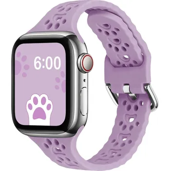Příslušenství k chytrým hodinkám Akce 2+1 Řemínek s pacičkami a přezkovým zapínáním pro Apple Watch 38/40/41/42(S10)mm Barevná varianta: Levandulový