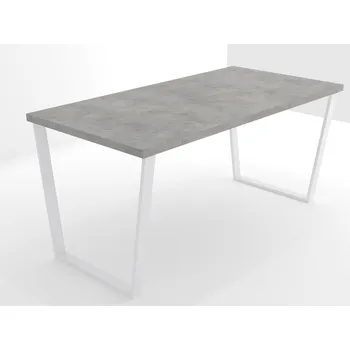 Jídelní stůl EGGER Chicago podnož KONVEXNÍ bílá 140 x 80 cm