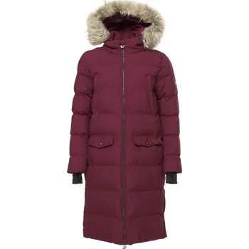 Dámský kabát Dlouhý dámský prošívaný kabát Lotto MIMMO XS Červená, Béžová