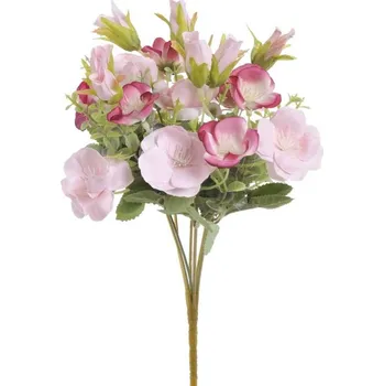 umělá květina Umělá Jícnovka buket - mix růžová sv./nachová 34 cm