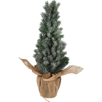 Vánoční stromek H&L Umělý vánoční stromek Borovice v květináči 25x25x65cm, zasněžené větvïčky