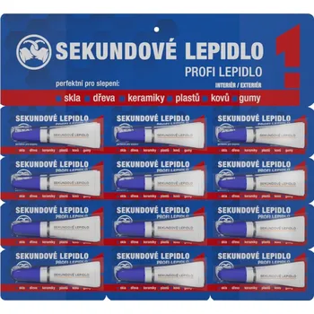 Průmyslové lepidlo BULDOK Sekundové lepidlo PLATO SLON 12 x 3g 0100011